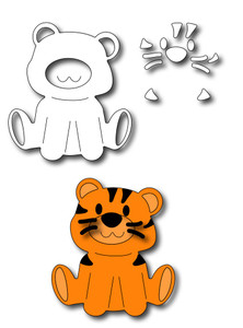 Frantic Stamper Precision Dies - Stuffed Tiger