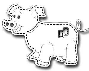 Frantic Stamper Precision Dies - Stitched Pig