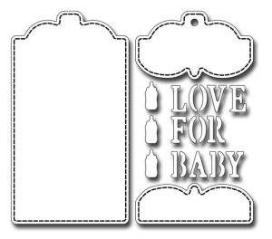 Frantic Stamper Precision Dies - Baby Tag