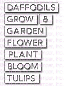 Frantic Stamper Precision Reverse Cut Dies - Garden Words