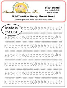 Frantic Stamper 6x6in Stencil - Navajo Blanket