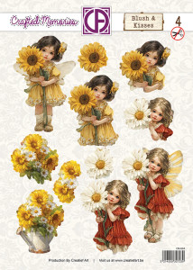 Creatief Art Crafted Memories 3D Die-Cut Sheet - Blush & Kisses 04