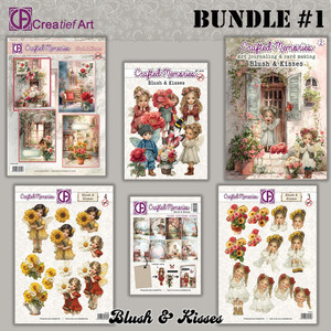 Creatief Art YT#658 Crafted Memories 6 Pack "I Want It All" Bundle #1 - Blush & Kisses