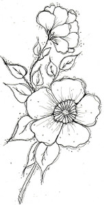 Emerald Creek Providence Florals Cling Mount Stamps - Wild Rose