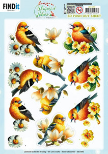 Find-It Trading 3D Pushout Sheet by Berries Beauties - Whispers of Nature, Yellow
