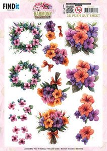 Find-It Trading 3D Pushout Sheet by Berries Beauties - Blooming Harmony, Blooming Bouquet