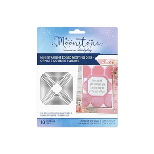 Hunkydory Crafts Moonstone Mini Straight Edged Nesting Dies - Ornate Corner Square
