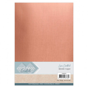 Find-It Trading Card Deco Essentials Linen Cardstock - Metallic Copper