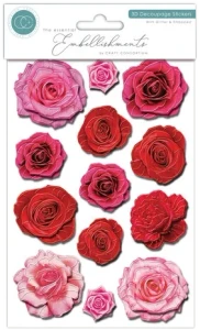Craft Consortium 3D Decoupage Stickers - Florals 5