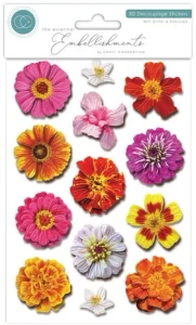Craft Consortium 3D Decoupage Stickers - Florals 2