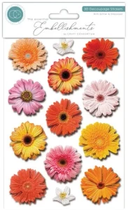 Craft Consortium 3D Decoupage Stickers - Florals 1
