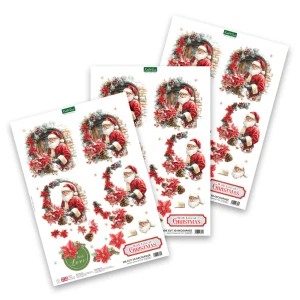 Katy Sue Designs Die Cut Decoupage 3/PK - Santa's Seasonal Visit
