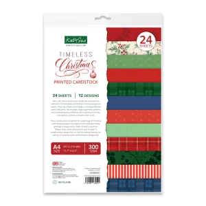 Katy Sue Designs Printed Cardstock, 24 Sheets - Timeless Christmas