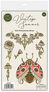 Craft Consortium Photopolymer A6 Stamp Set - Vintage Summer, Ladybug & Daisy