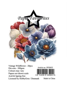Paper Favourites Die Cuts, 20pcs - Vintage Wildflower