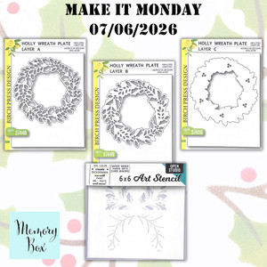 Memory Box Make It Monday 07/06/2026 - Holly Wreath Bundle