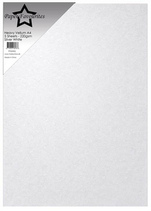 Paper Favourites Heavy Vellum Paper Silver White, 220 GSM