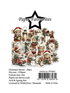Paper Favourites Die Cuts, 20pcs - Christmas Mouse