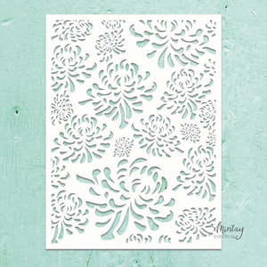 Mintay Papers Decorative Stencils - Chrysanthemum