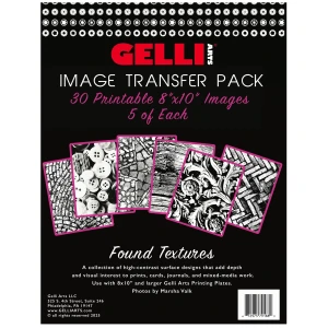 Gelli Arts 8x10in Image Transfer Pack 30/PK - Found Textures
