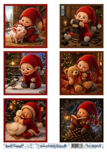 Barto Design A4 Cut-Out Sheets - Christmas Cuddles
