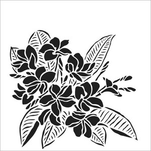 The Crafters Workshop 6x6in Stencils - Plumeria