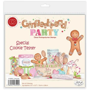 Craft Consortium Photopolymer Stamp Set - Gingerbread Party, Cookie Tester