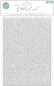 Craft Consortium The Essential A4 Glitter Card - Silver