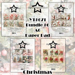 Paper Favourites YT#671 4 Pack "I Want It All" A6/4.25x6in Paper Pad Bundle #6 - Christmas