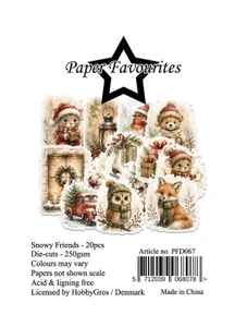 Paper Favourites Die-Cuts, 20pcs - Snowy Friends