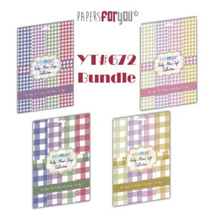 Papers For You A4 Rice Paper YT#672 4 Pack "I Want It All" Bundle - Gingham Style