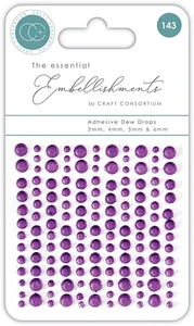 Craft Consortium Adhesive Dew Drops - Purple