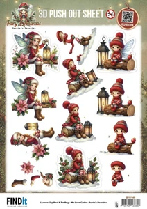Find-It Trading 3D Pushout Sheet by Berrie's Beauties - Fairy Christmas, Lantern