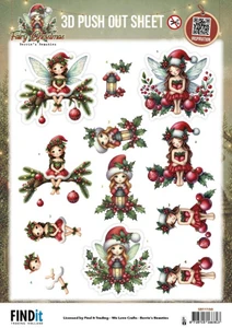 Find-It Trading 3D Pushout Sheet by Berrie's Beauties - Fairy Christmas, Christmas Fairy