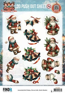 Find-It Trading 3D Pushout Sheet by Berrie's Beauties - Victorian Christmas Tales, Timeless Christmas Bells