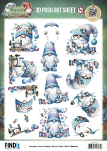 Find-It Trading 3D Pushout Sheet by Berrie's Beauties - Happy Gnomes, Sew Much Love
