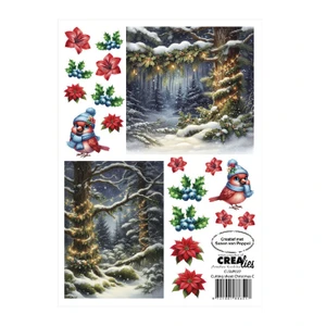 Crealies A4 Cutting Sheets - Christmas C, Bird