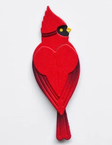 Memory Box Birch Press Design Block Print Dies - Heart Cardinal