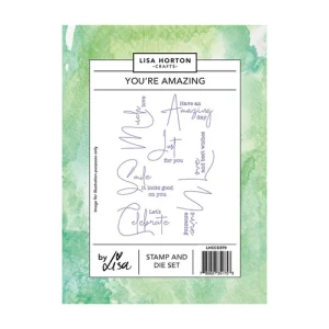 Lisa Horton Crafts Stamp & Die Set - Huge Congrats