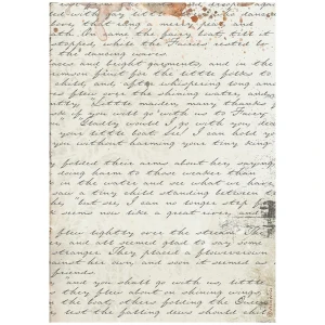 Stamperia A4 Printed Rice Paper Sheet - Our Way, Handmade Letter
