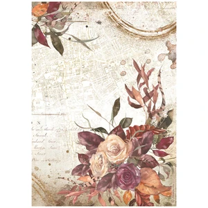 Stamperia A4 Printed Rice Paper Sheet - Our Way, Bouquet