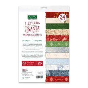 Katy Sue Designs Printed Cardstock, 24 Sheets - Letters to Santa