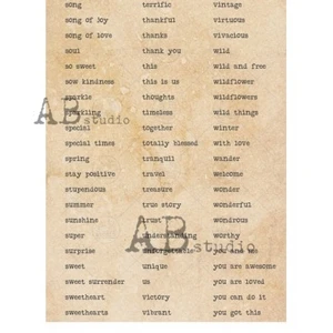 ABStudio Milk Valley A4 Paper Sticker Sheet - No. 0057