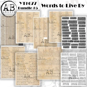 ABStudio YT#677 9 Pack "I Want It All" Bundle #5 - Words to Live By  FREE A4 STORAGE TOTE