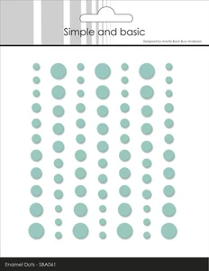 Simple and Basic Matte Enamel Dots, 77 pcs - Mint
