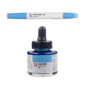 Royal Talens Pantone Dual Tip Blue Marker & Ink Refill Bottle - 306