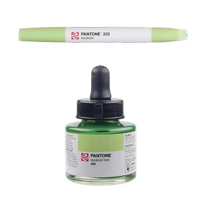 Royal Talens Pantone Dual Tip Green Marker & Ink Refill Bottle - 359