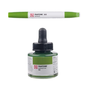 Royal Talens Pantone Dual Tip Green Marker & Ink Refill Bottle - 363