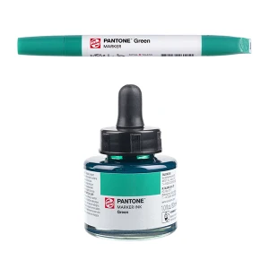 Royal Talens Pantone Dual Tip Primary Marker & Ink Refill Bottle - Green