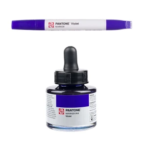Royal Talens Pantone Dual Tip Primary Marker & Ink Refill Bottle - Violet